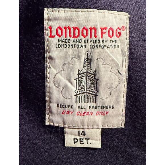 VTG 80s London Fog Trench Coat Womens sz 14 P Khaki Lined Preppy Classic - Picture 2 of 9